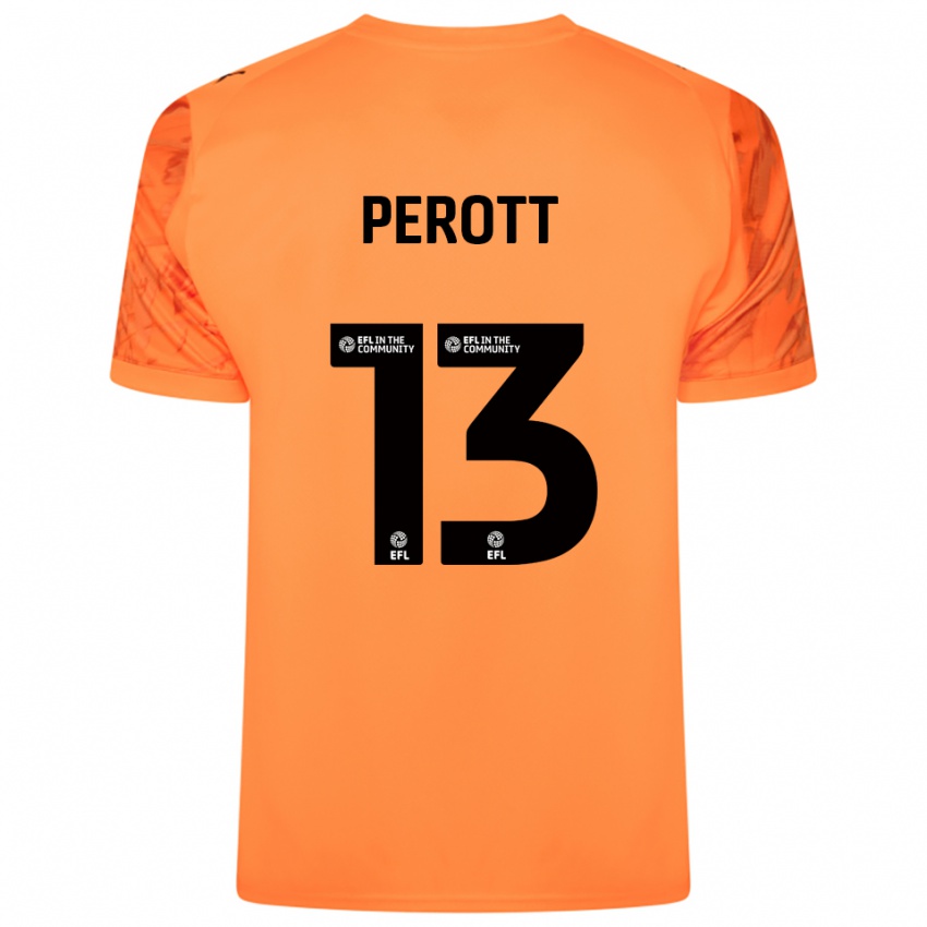 נשים מילאי פרוט #13 שחור כתום חולצת שוער 2025/26 חולצה קצרה