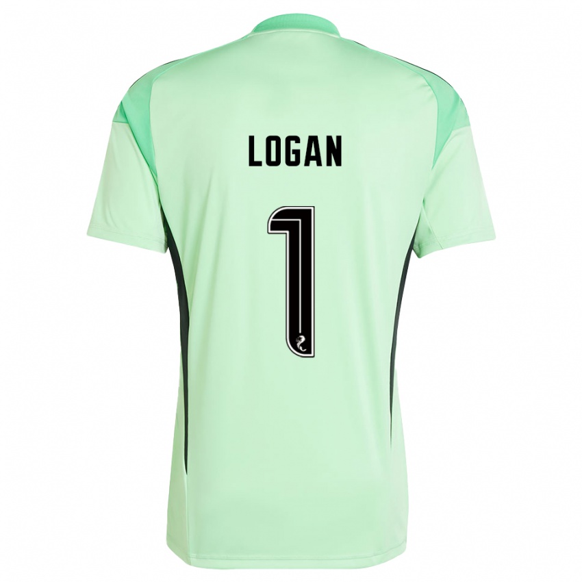 נשים קלואי טגארט לוגן #1 שחור ירוק בהיר חולצת שוער 2025/26 חולצה קצרה