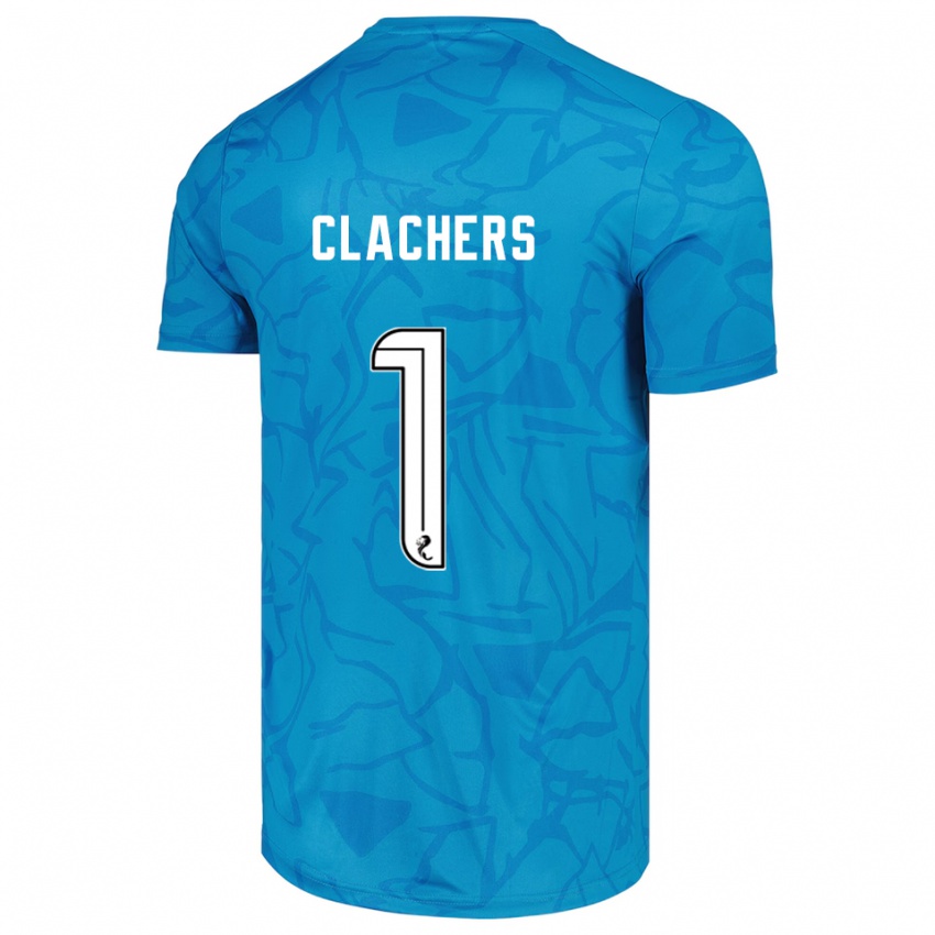 נשים Erin Clachers #1 לבן כחול חולצת שוער 2025/26 חולצה קצרה