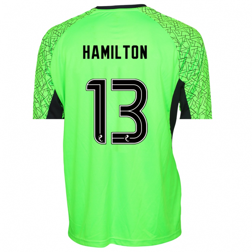 נשים Jack Hamilton #13 ירוק שחור חולצת שוער 2025/26 חולצה קצרה