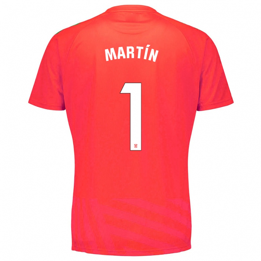 נשים Dani Martín #1 אדום לבן חולצת שוער 2025/26 חולצה קצרה