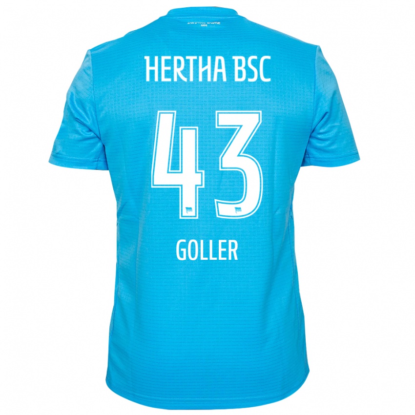 נשים טים גולר #43 כחול בהיר לבן חולצת שוער 2025/26 חולצה קצרה