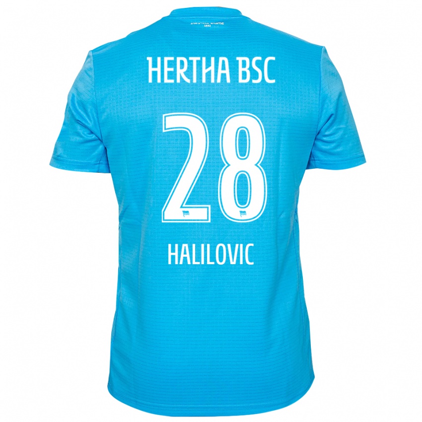 נשים דין חלילוביץ׳ #28 כחול בהיר לבן חולצת שוער 2025/26 חולצה קצרה