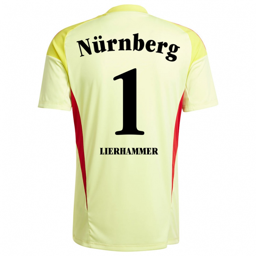 נשים Tim Lierhammer #1 צהוב שחור חולצת שוער 2025/26 חולצה קצרה