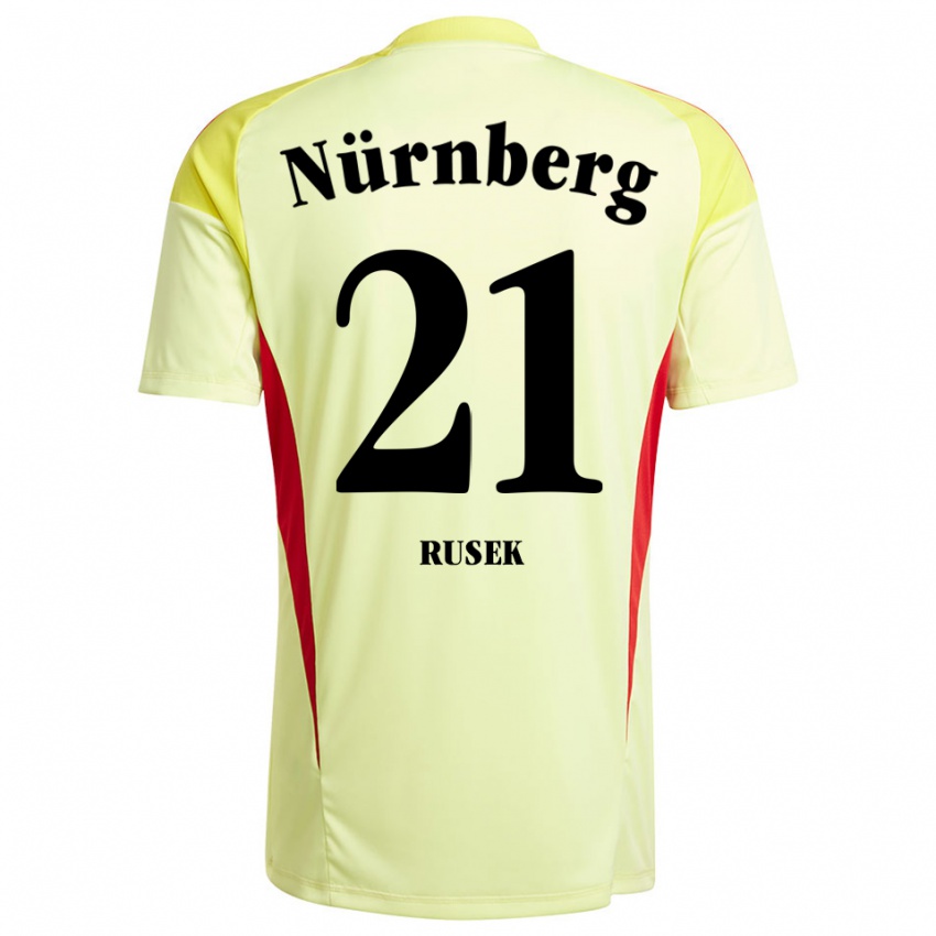 נשים לריסה רוסק #21 צהוב שחור חולצת שוער 2025/26 חולצה קצרה