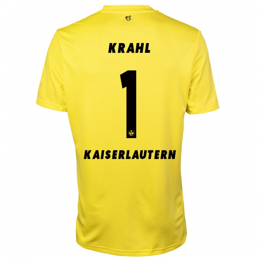 נשים יוליאן קראהל #1 צהוב שחור חולצת שוער 2025/26 חולצה קצרה