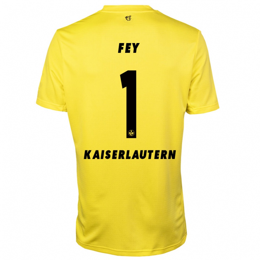 נשים Tyler Fey #1 צהוב שחור חולצת שוער 2025/26 חולצה קצרה