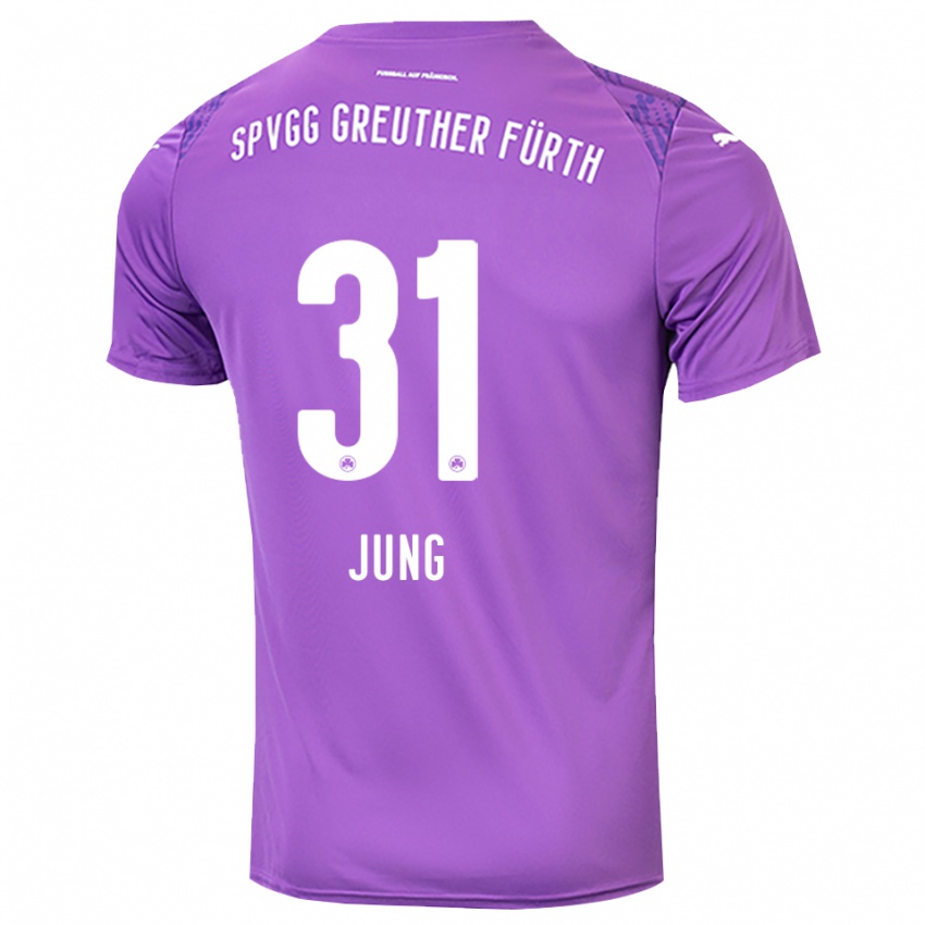 נשים סבסטיאן יונג #31 סגול לבן חולצת שוער 2025/26 חולצה קצרה