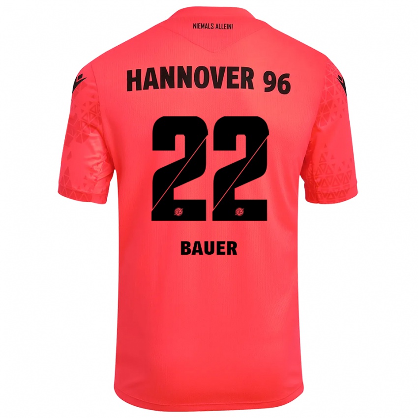 נשים Elias Bauer #22 אדום שחור חולצת שוער 2025/26 חולצה קצרה