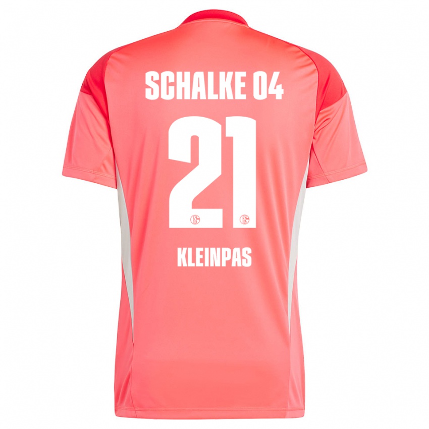 נשים Sophie Kleinpas #21 אדום אלמוג חולצת שוער 2025/26 חולצה קצרה