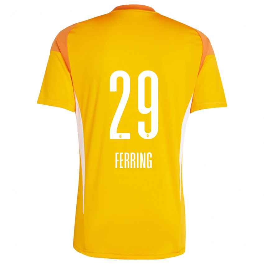 נשים יוהנס פרינג #29 צהוב כתום חולצת שוער 2025/26 חולצה קצרה