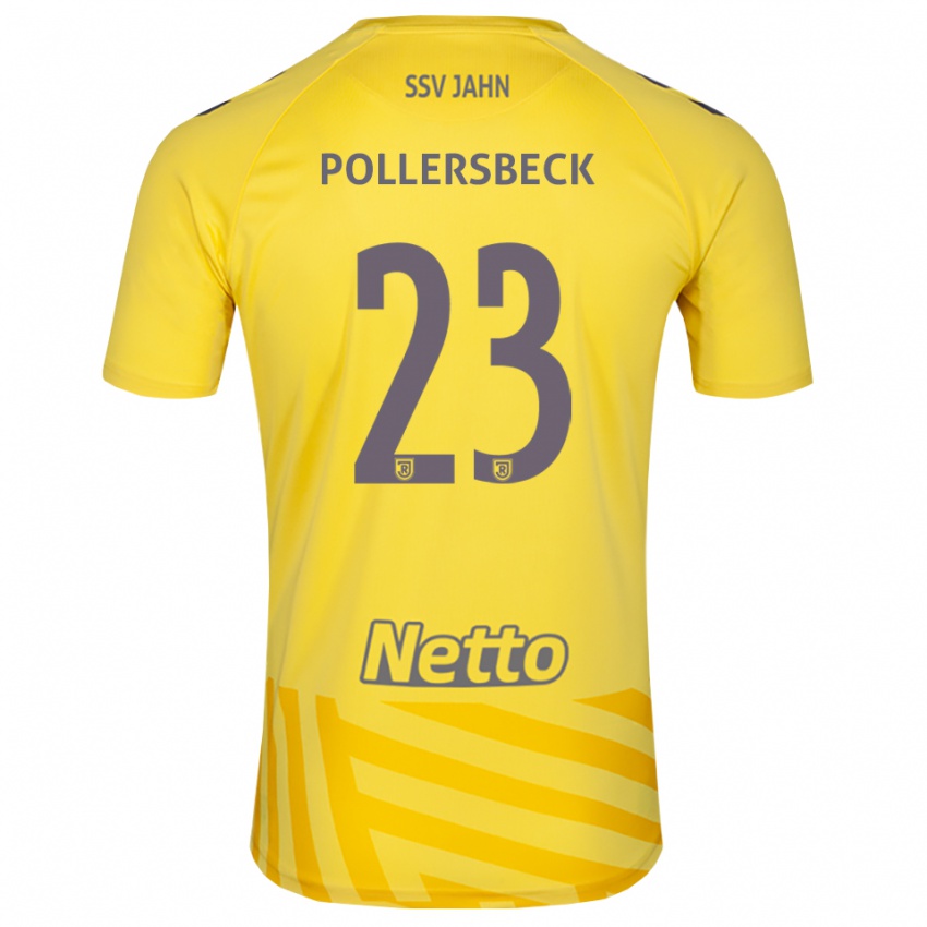 נשים ג'וליאן פולרסבק #23 אפור צהוב חולצת שוער 2025/26 חולצה קצרה