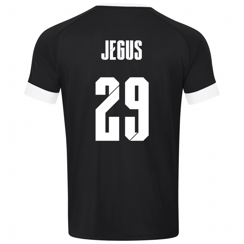 נשים Leonard Jegus #29 שחור לבן חולצת שוער 2025/26 חולצה קצרה