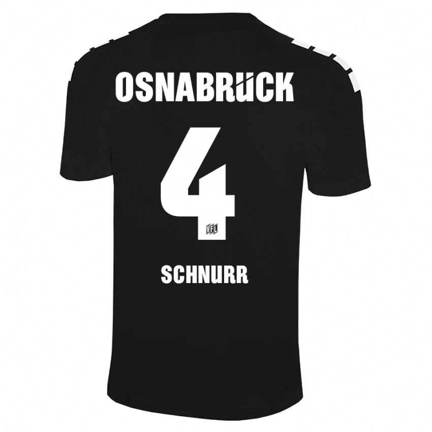 נשים Maxim Schnurr #4 שחור לבן חולצת שוער 2025/26 חולצה קצרה