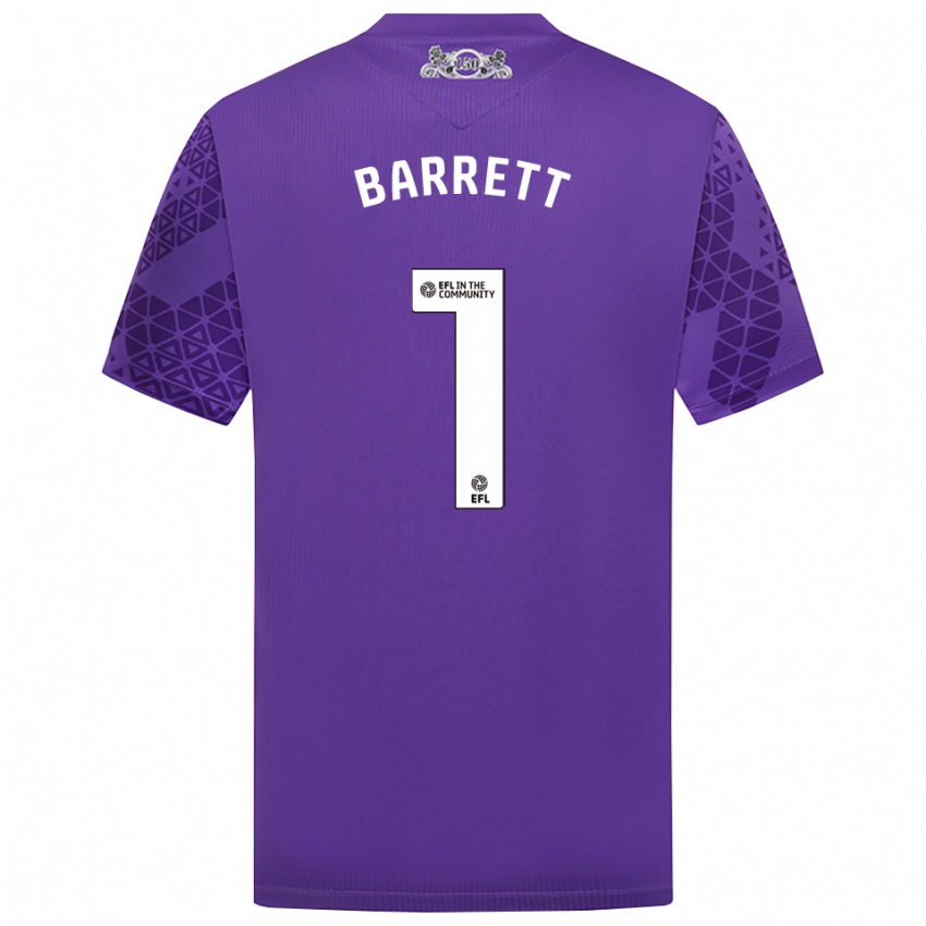 נשים ג'ק בארט #1 סגול לבן חולצת שוער 2025/26 חולצה קצרה