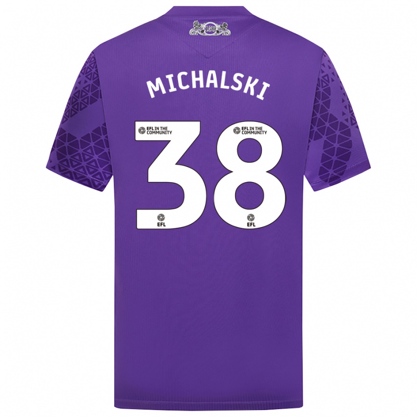 נשים ניקולס ג׳ייק מיכאלסקי #38 סגול לבן חולצת שוער 2025/26 חולצה קצרה