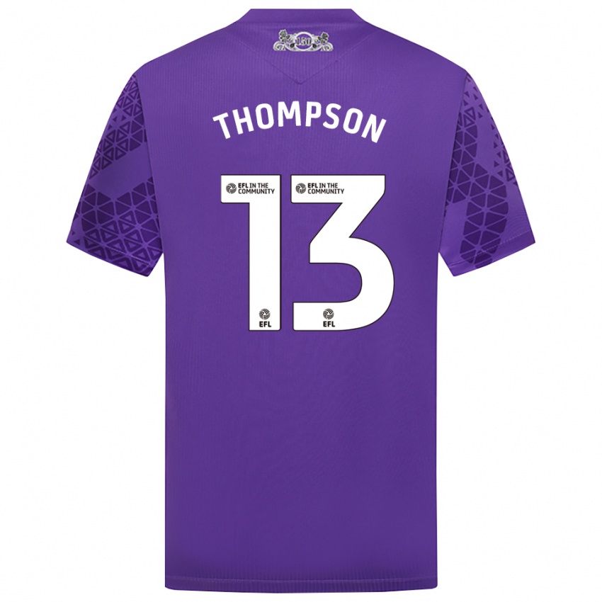 נשים Luke Thompson #13 סגול לבן חולצת שוער 2025/26 חולצה קצרה