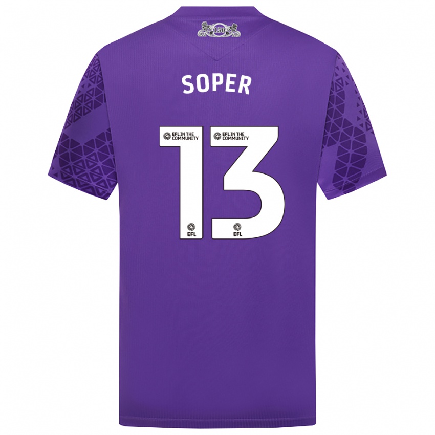 נשים פופי סופר #13 סגול לבן חולצת שוער 2025/26 חולצה קצרה