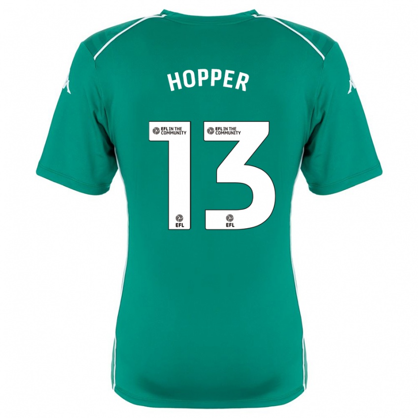 נשים Jake Hopper #13 ירוק לבן חולצת שוער 2025/26 חולצה קצרה