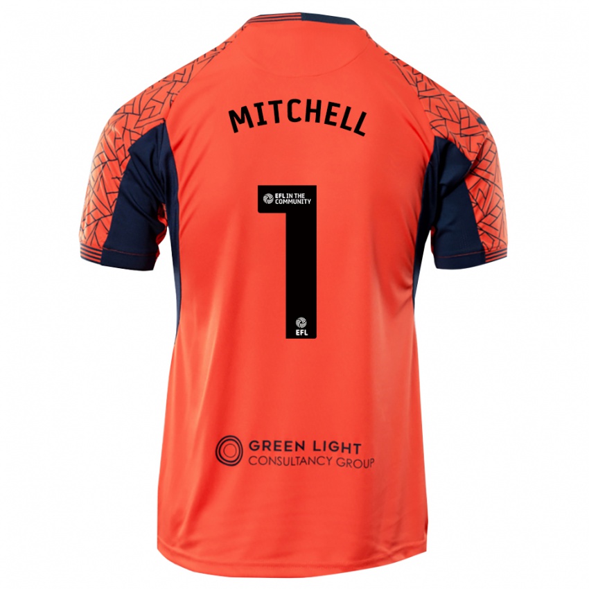 נשים ריילי מיטשל #1 שחור כתום חולצת שוער 2025/26 חולצה קצרה