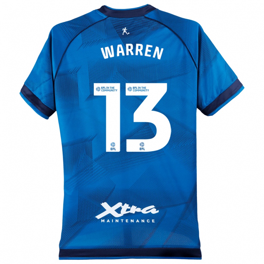 נשים צ'רלי וורן #13 כחול לבן חולצת שוער 2025/26 חולצה קצרה