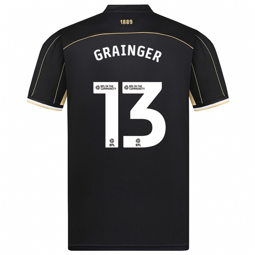 נשים Benjamin Grainger #13 חום שחור חולצת שוער 2025/26 חולצה קצרה