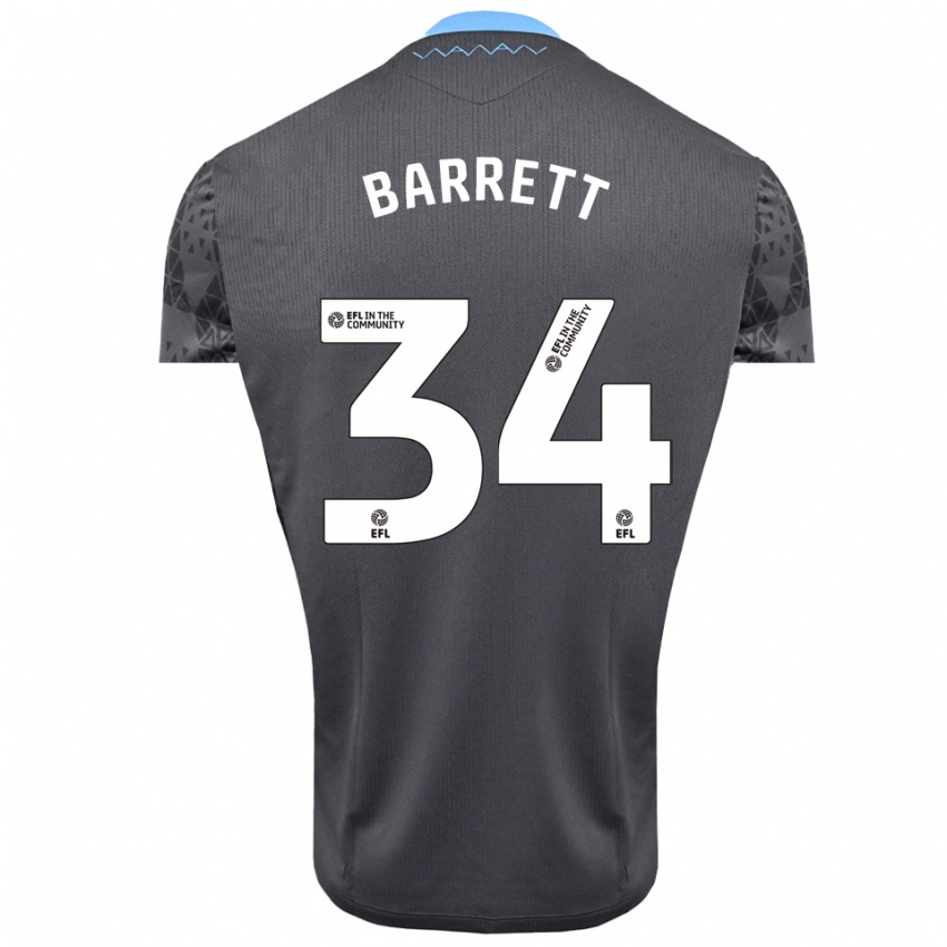 נשים קיליאן בארט #34 אפור לבן חולצת שוער 2025/26 חולצה קצרה