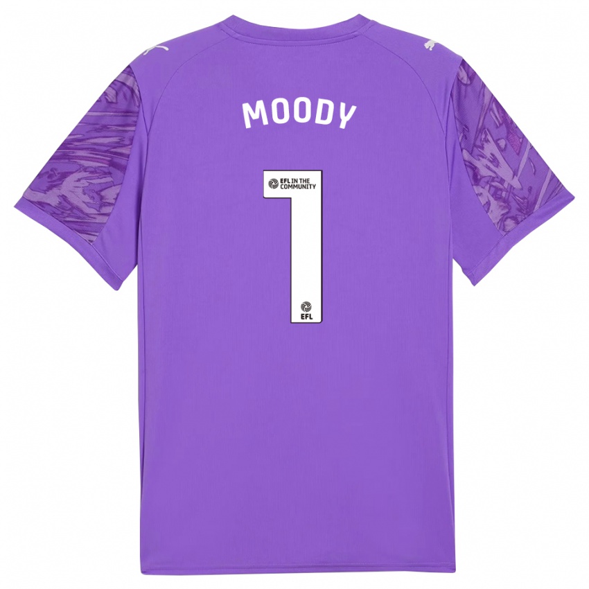 נשים דילן מודי #1 סגול לבן חולצת שוער 2025/26 חולצה קצרה