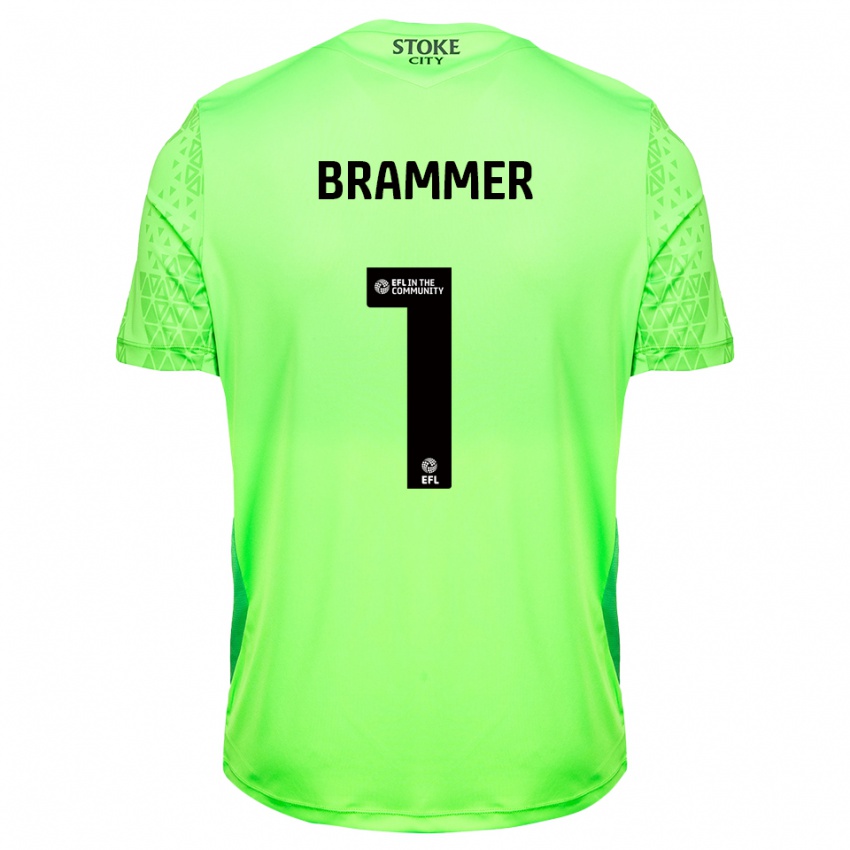 נשים רובן בראמר #1 ירוק שחור חולצת שוער 2025/26 חולצה קצרה