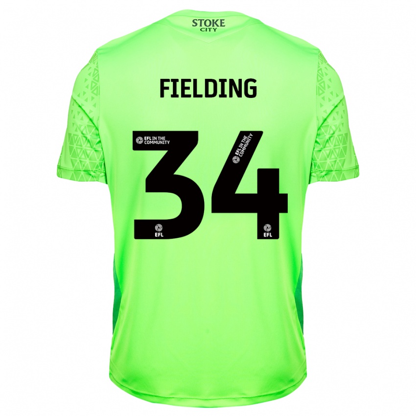 נשים פרנק פילדינג #34 ירוק שחור חולצת שוער 2025/26 חולצה קצרה