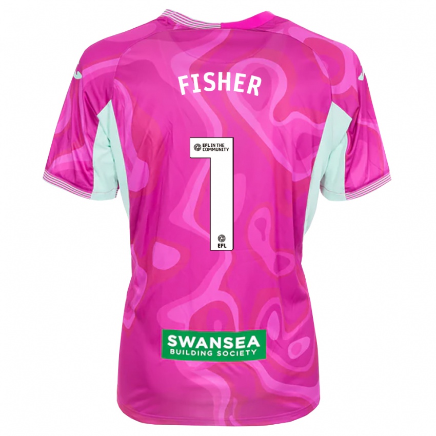 נשים אנדי פישר #1 מגנטה לבן חולצת שוער 2025/26 חולצה קצרה