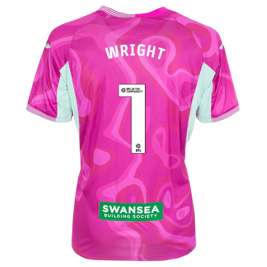 נשים Tom Wright #1 מגנטה לבן חולצת שוער 2025/26 חולצה קצרה