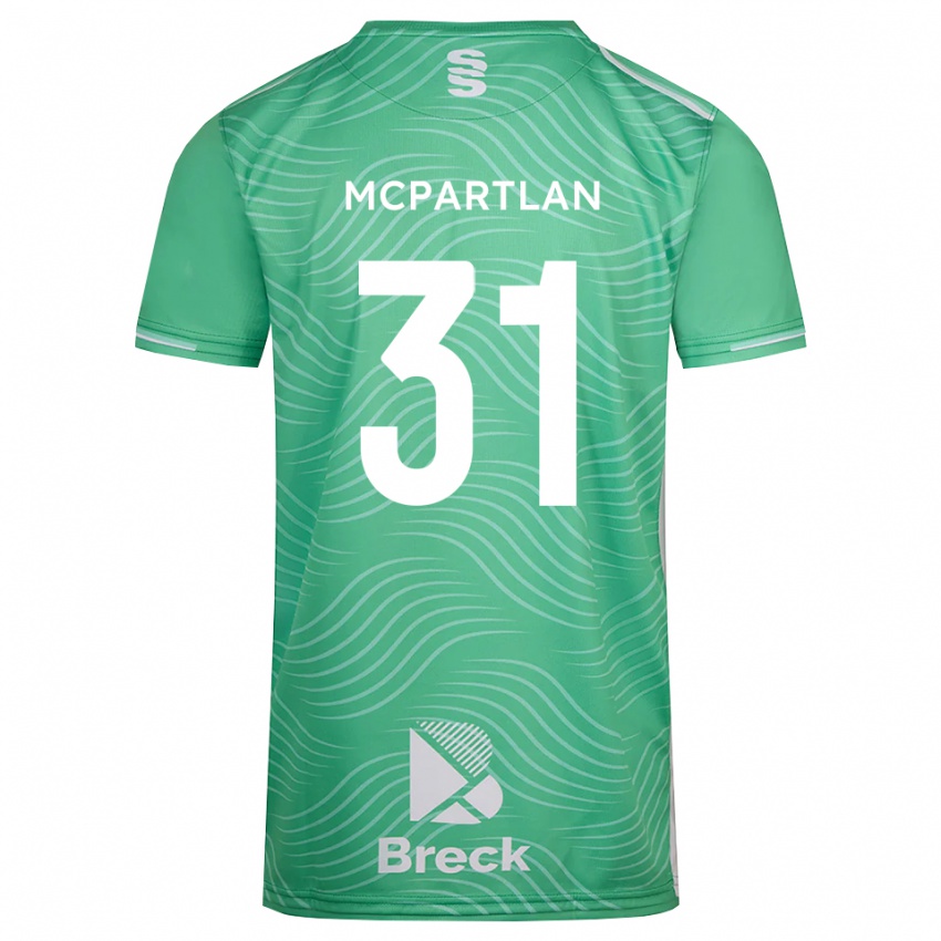 נשים Cian McPartlan #31 טורקיז בינוני חולצת שוער 2025/26 חולצה קצרה