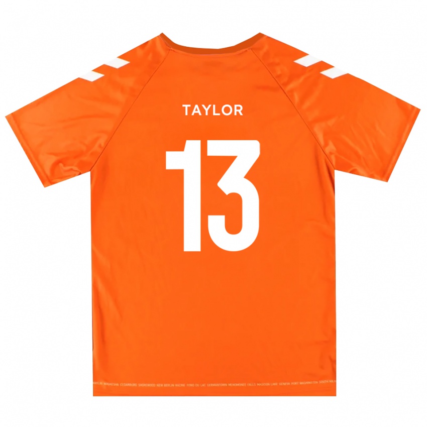 נשים Sam Taylor #13 לבן כתום חולצת שוער 2025/26 חולצה קצרה