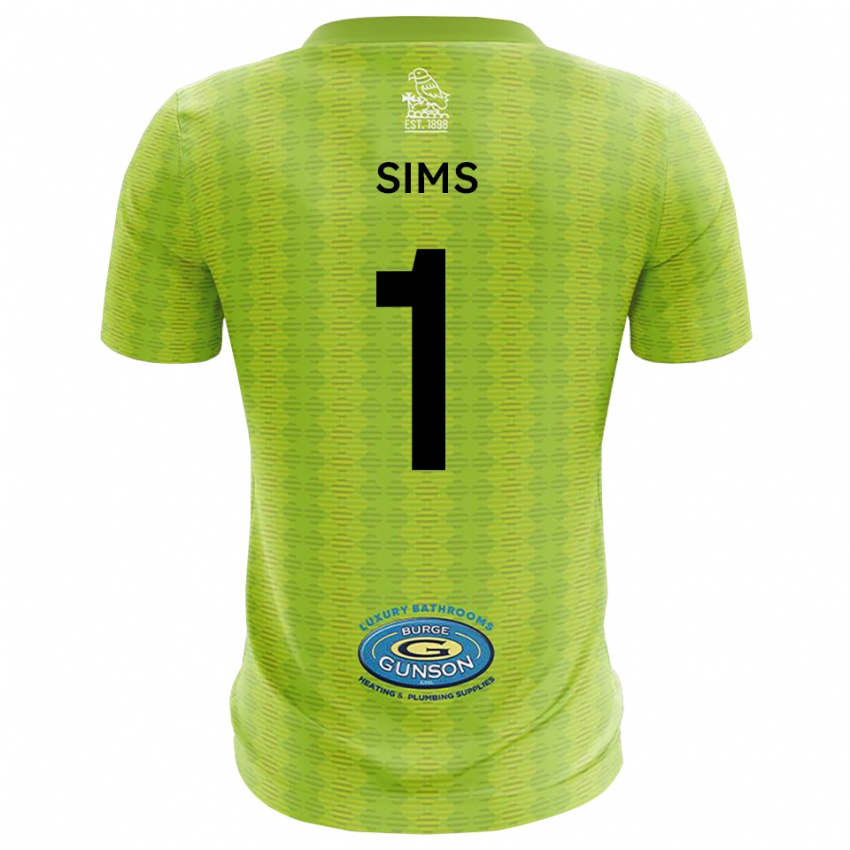 נשים ג'ק סימס #1 ירוק דשא חולצת שוער 2025/26 חולצה קצרה