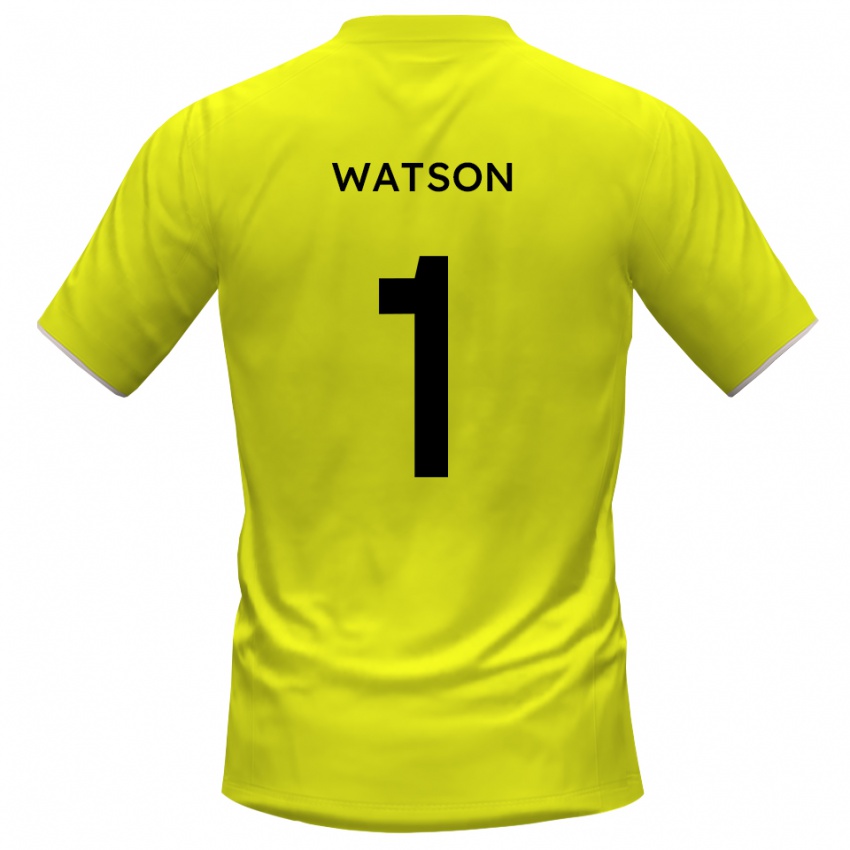 נשים רורי ווטסון #1 שחור צהוב חולצת שוער 2025/26 חולצה קצרה