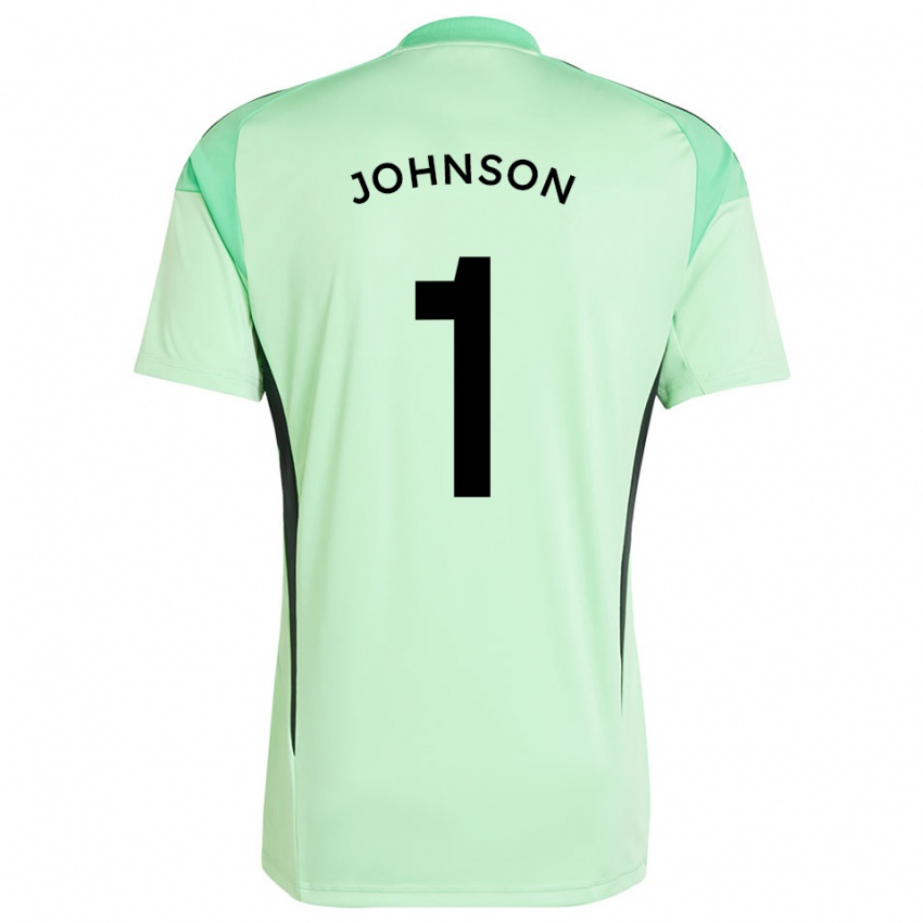 נשים Sam Johnson #1 ירוק שחור דשא חולצת שוער 2025/26 חולצה קצרה