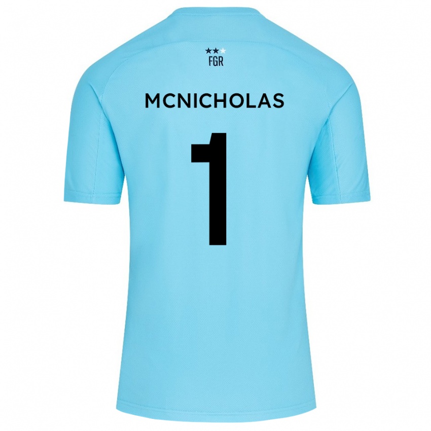 נשים לוק מקניקולס #1 לבן כחול שמיים חולצת שוער 2025/26 חולצה קצרה