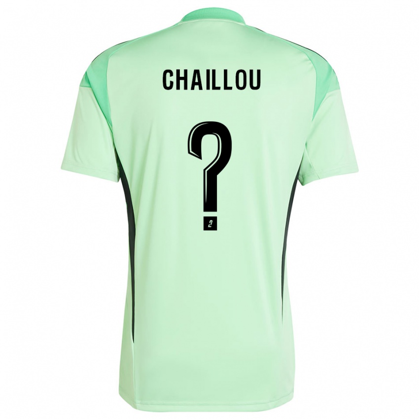 נשים Victor Chaillou #0 ירוק בהיר שחור חולצת שוער 2025/26 חולצה קצרה