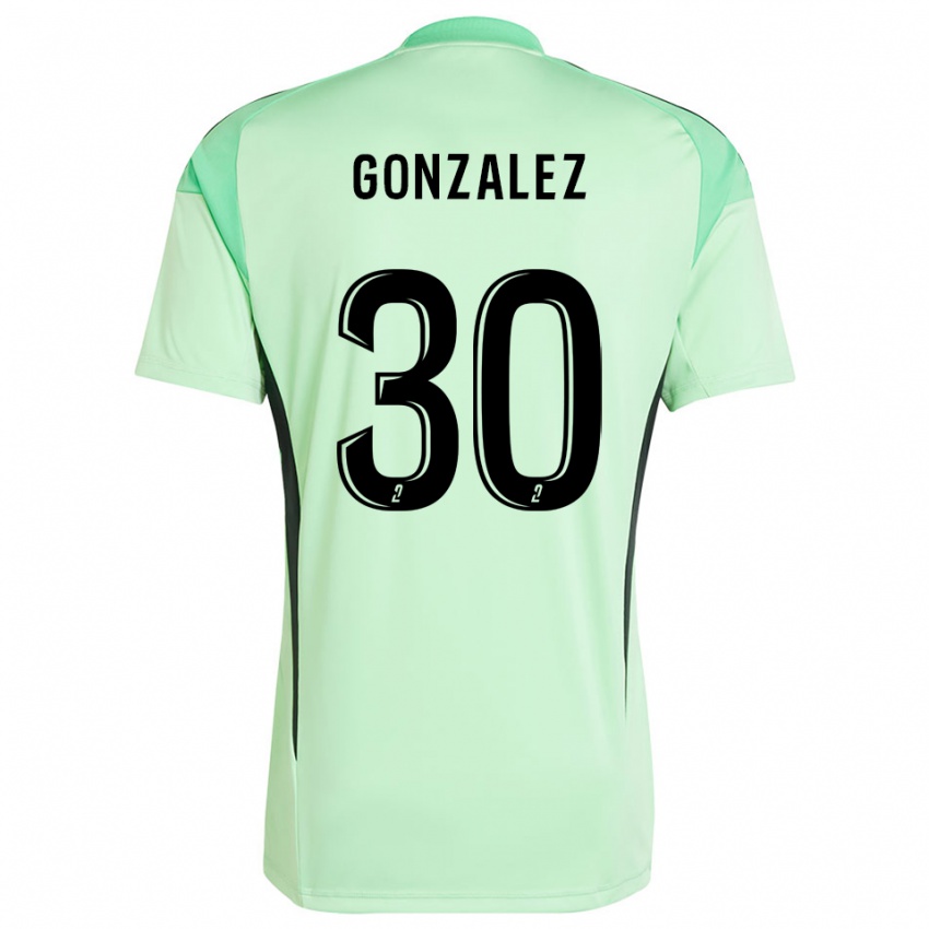 נשים מתאו גונסאלס #30 ירוק בהיר שחור חולצת שוער 2025/26 חולצה קצרה