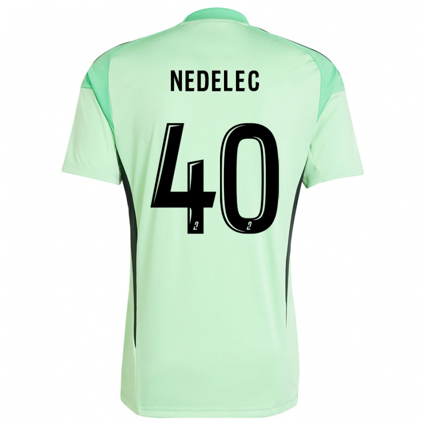 נשים איימריק נדלץ #40 ירוק בהיר שחור חולצת שוער 2025/26 חולצה קצרה