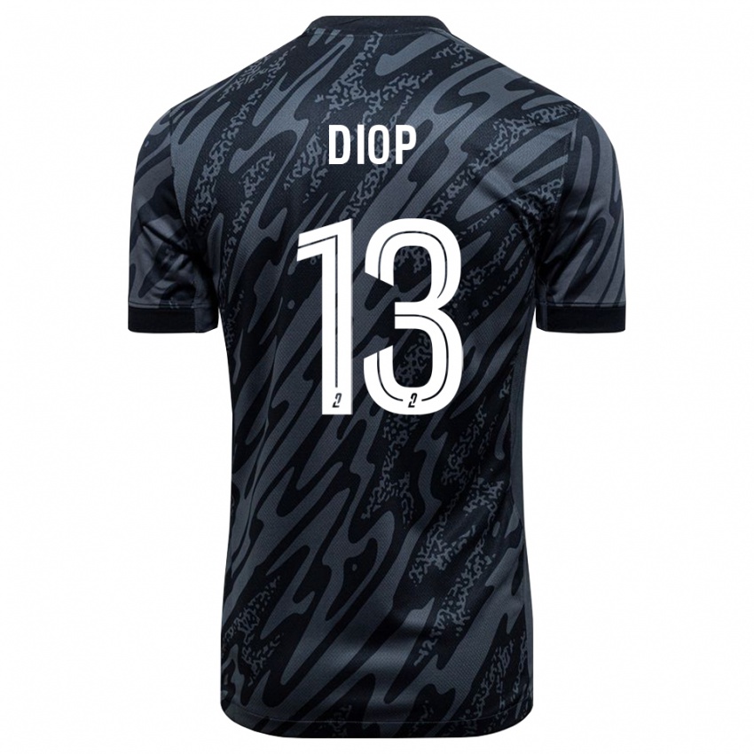 נשים Mamadou Diop #13 שחור אפור חולצת שוער 2025/26 חולצה קצרה