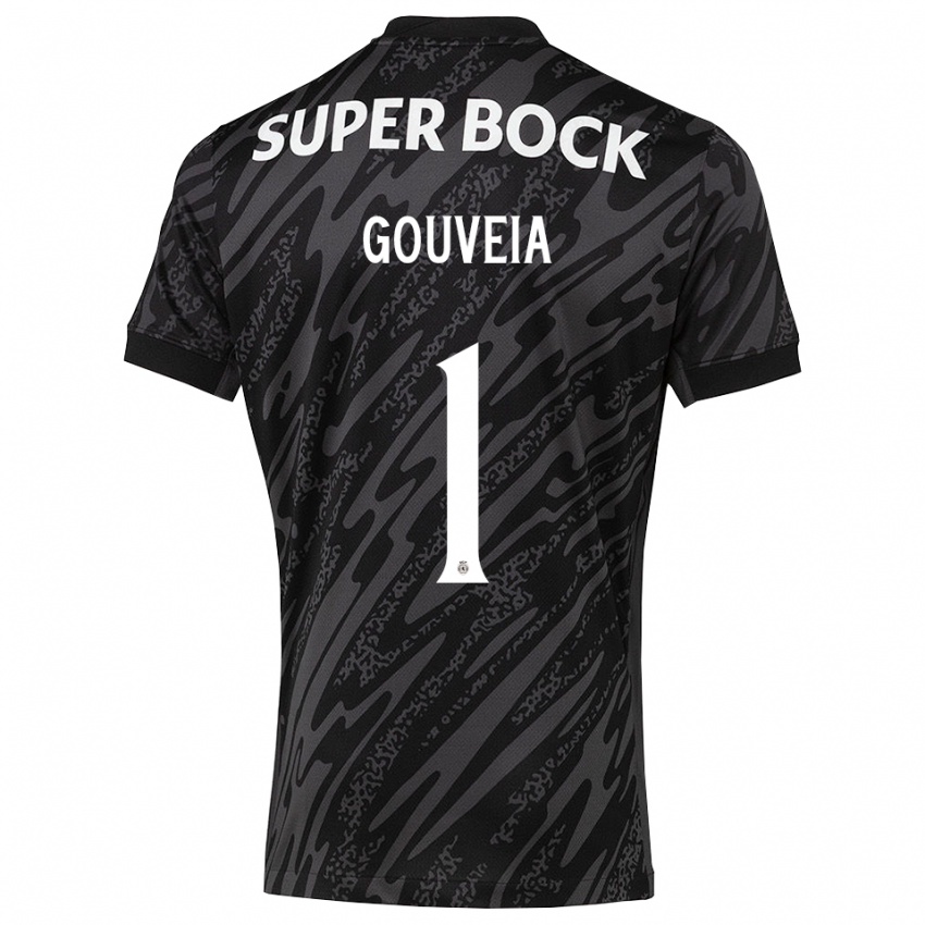 נשים מיגל גוביה #1 אפור שחור לבן חולצת שוער 2025/26 חולצה קצרה