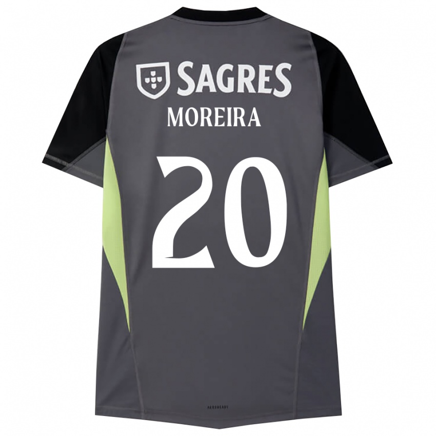 נשים אנדרה קמפוס מוריירה #20 אפור כהה שחור חולצת שוער 2025/26 חולצה קצרה