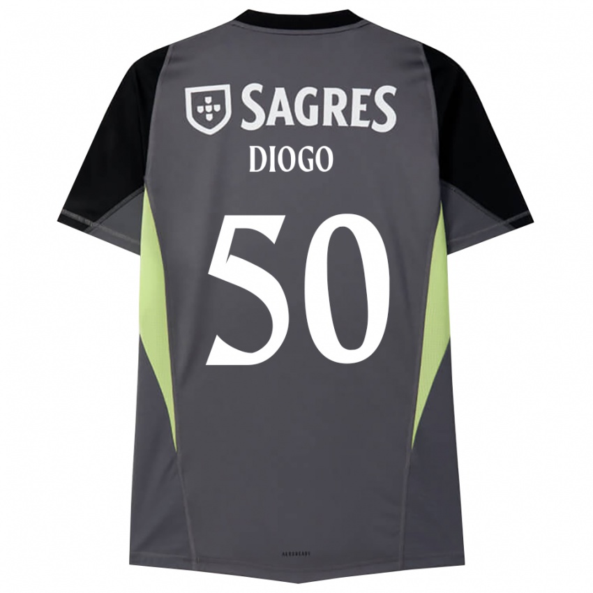 נשים דיאוגו פריירה #50 אפור כהה שחור חולצת שוער 2025/26 חולצה קצרה