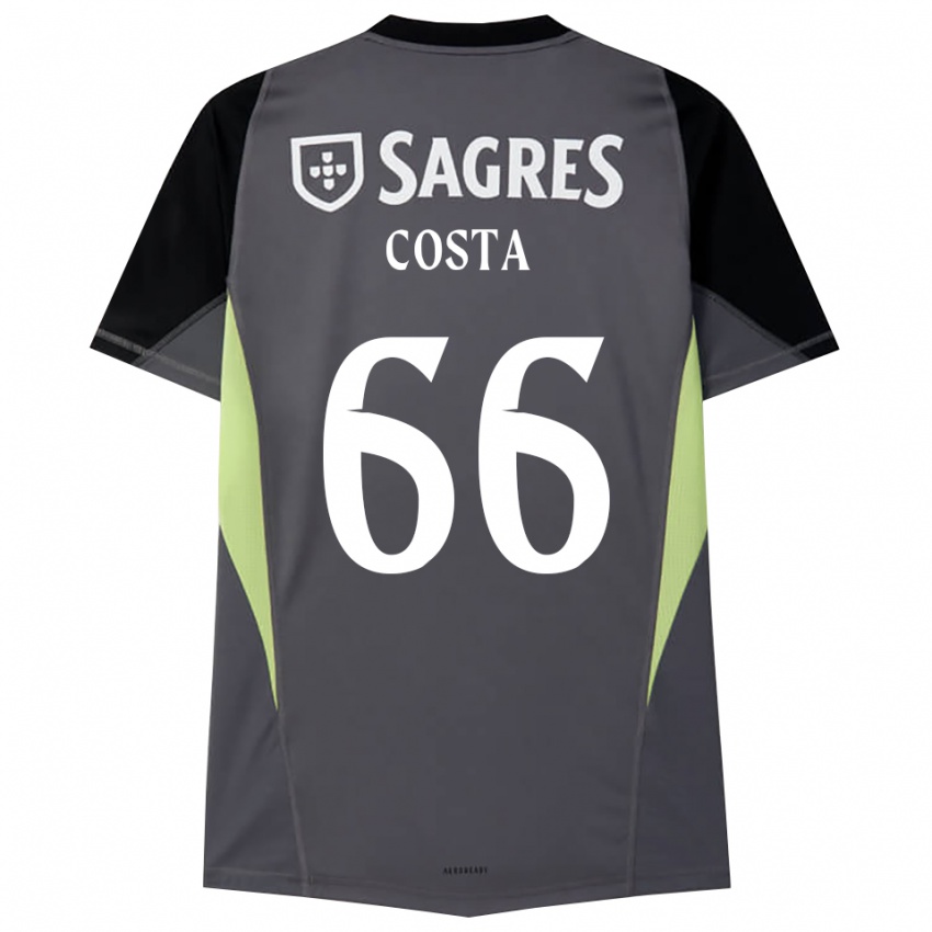 נשים רוטה קוסטה #66 אפור כהה שחור חולצת שוער 2025/26 חולצה קצרה