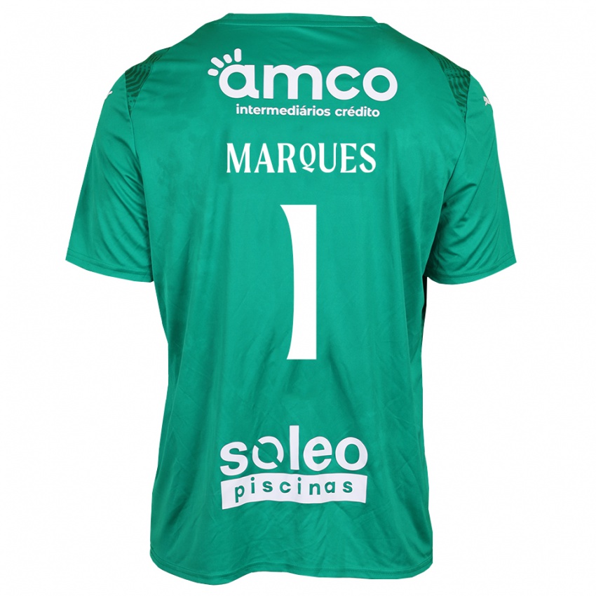 נשים André Marques #1 ירוק לבן חולצת שוער 2025/26 חולצה קצרה