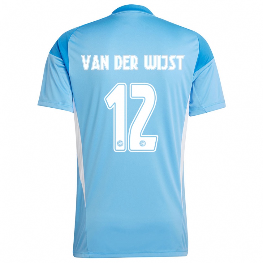 נשים Giovanni van der Wijst #12 כחול בהיר לבן חולצת שוער 2025/26 חולצה קצרה