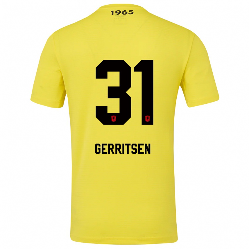 נשים יאניק חריטסן #31 צהוב שחור חולצת שוער 2025/26 חולצה קצרה