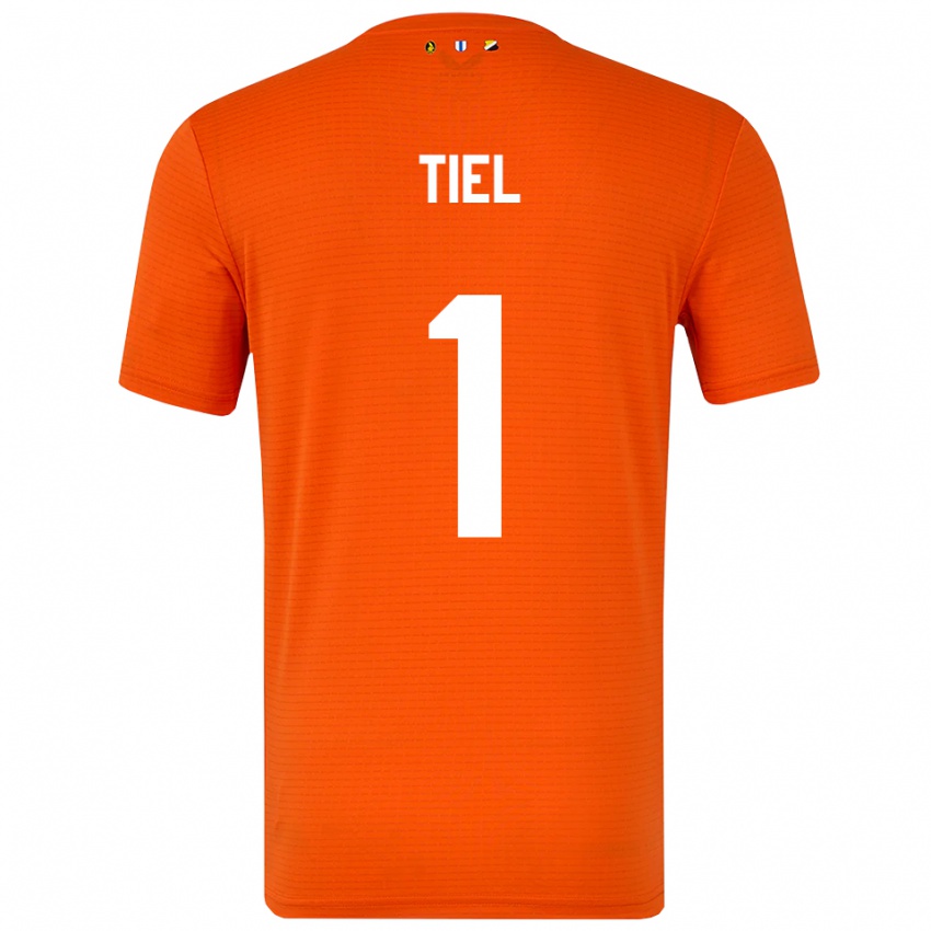 נשים Mick Tiel #1 כתום שחור חולצת שוער 2025/26 חולצה קצרה